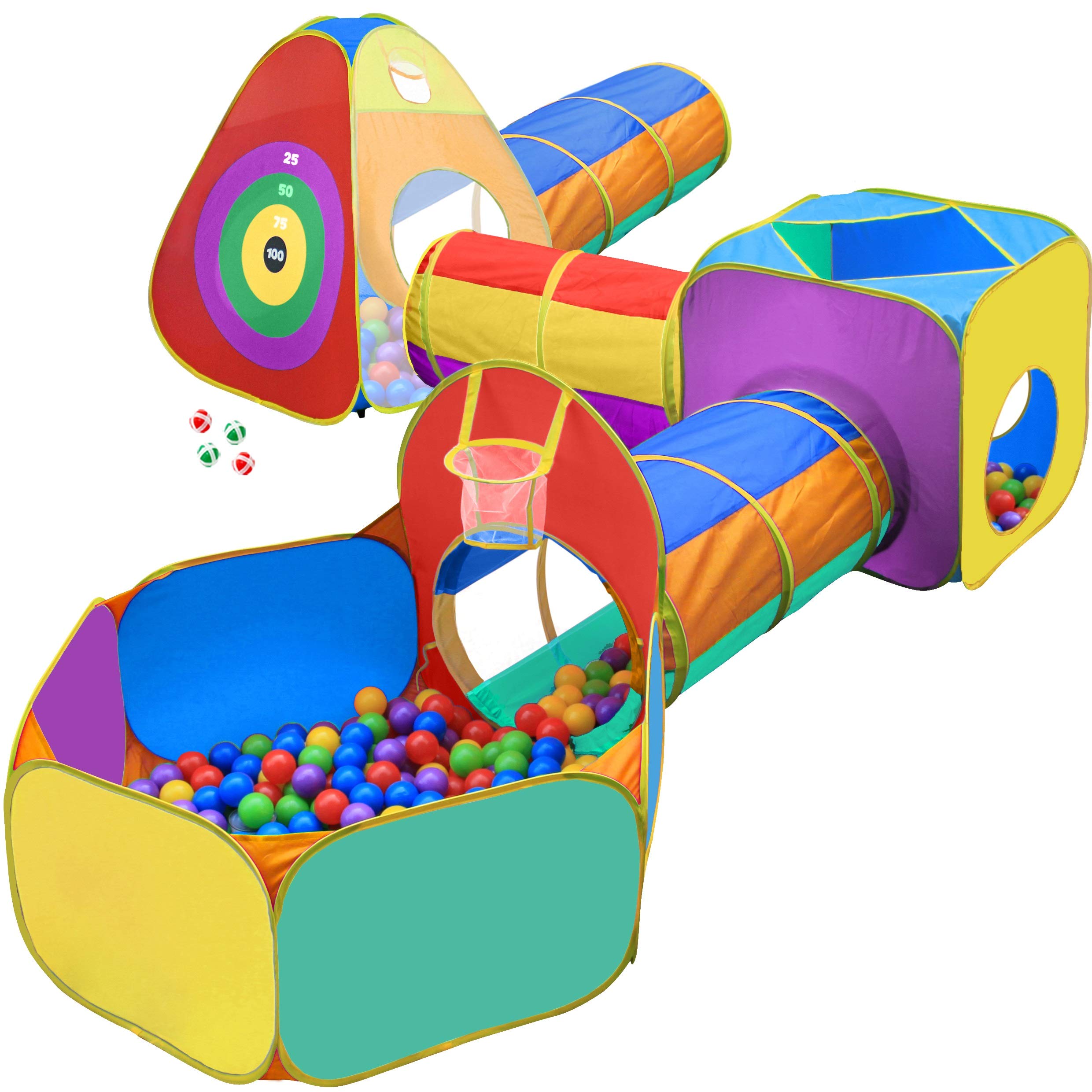 Gift for Toddler Boys & Girls, Ball Pit, Play Tent and Tunnels for Kids, Best Bi