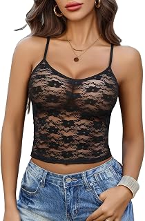 Avidlove Y2k Women's Lace Spaghetti Straps Bralette Crop Top Going Out