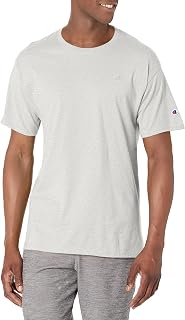 Champion Classic Men's T-Shirt, Round Neck, Cotton, Authentic Script Logo, Opaque
