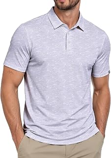 ZITY Golf Shirts for Men Short Sleeve Print Polo Shirt Moisture Wicking Regular Fit Casual Beach Polo