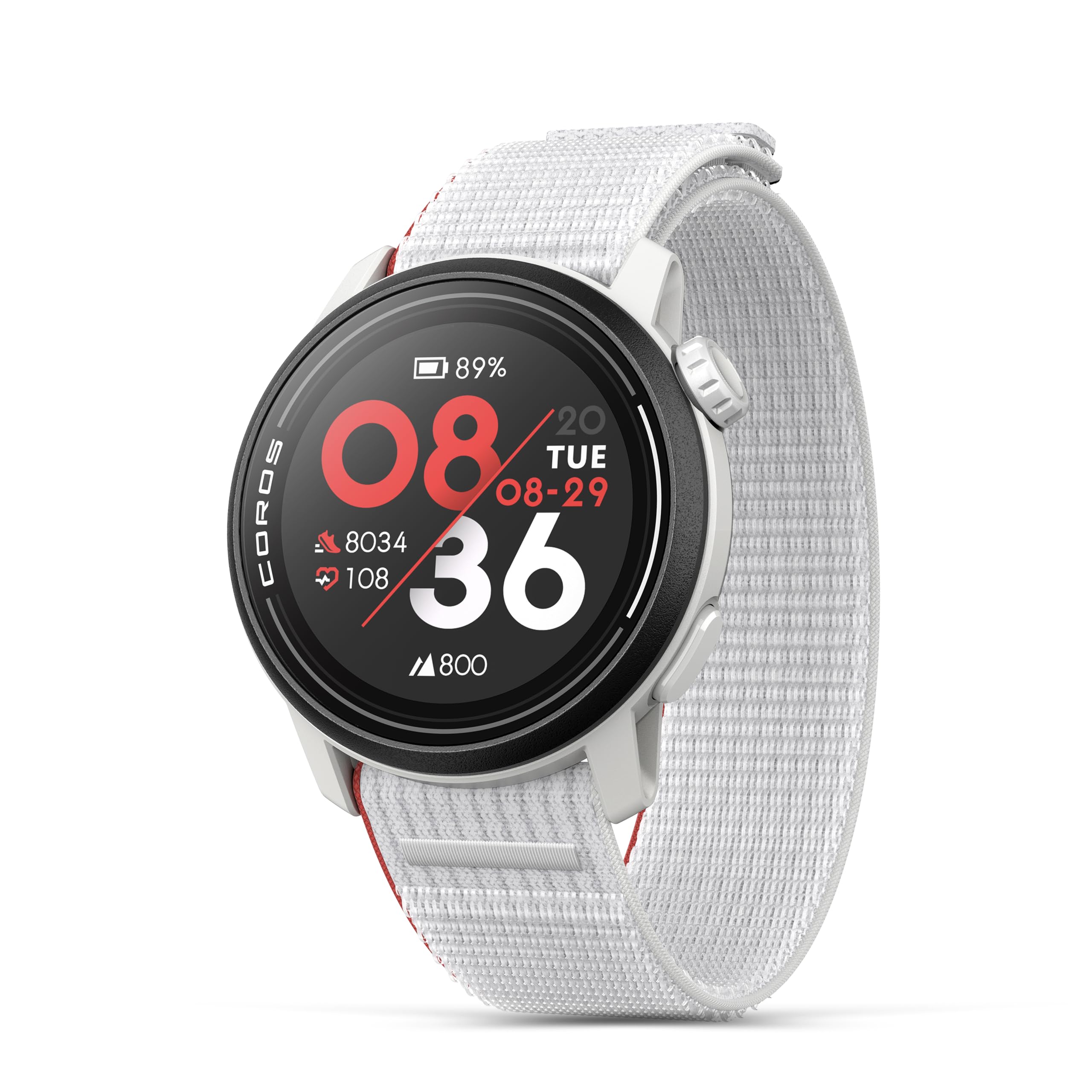 COROS PACE 3 GPS Sport Watch, Lightweight Running Watch - Chalk Nylon | 17-Day B