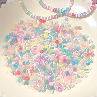 130Pcs/Pack 4MM Colored Cat Eye Beads Shining Glass Bead for Handmade DIY Necklaces Bracelets Jewelry Making