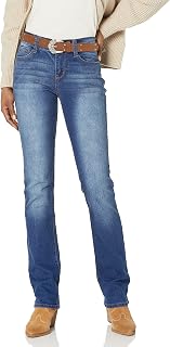 WallFlower Legendary Slim Belted Bootcut Jeans for Women, Sizes 0 to 24