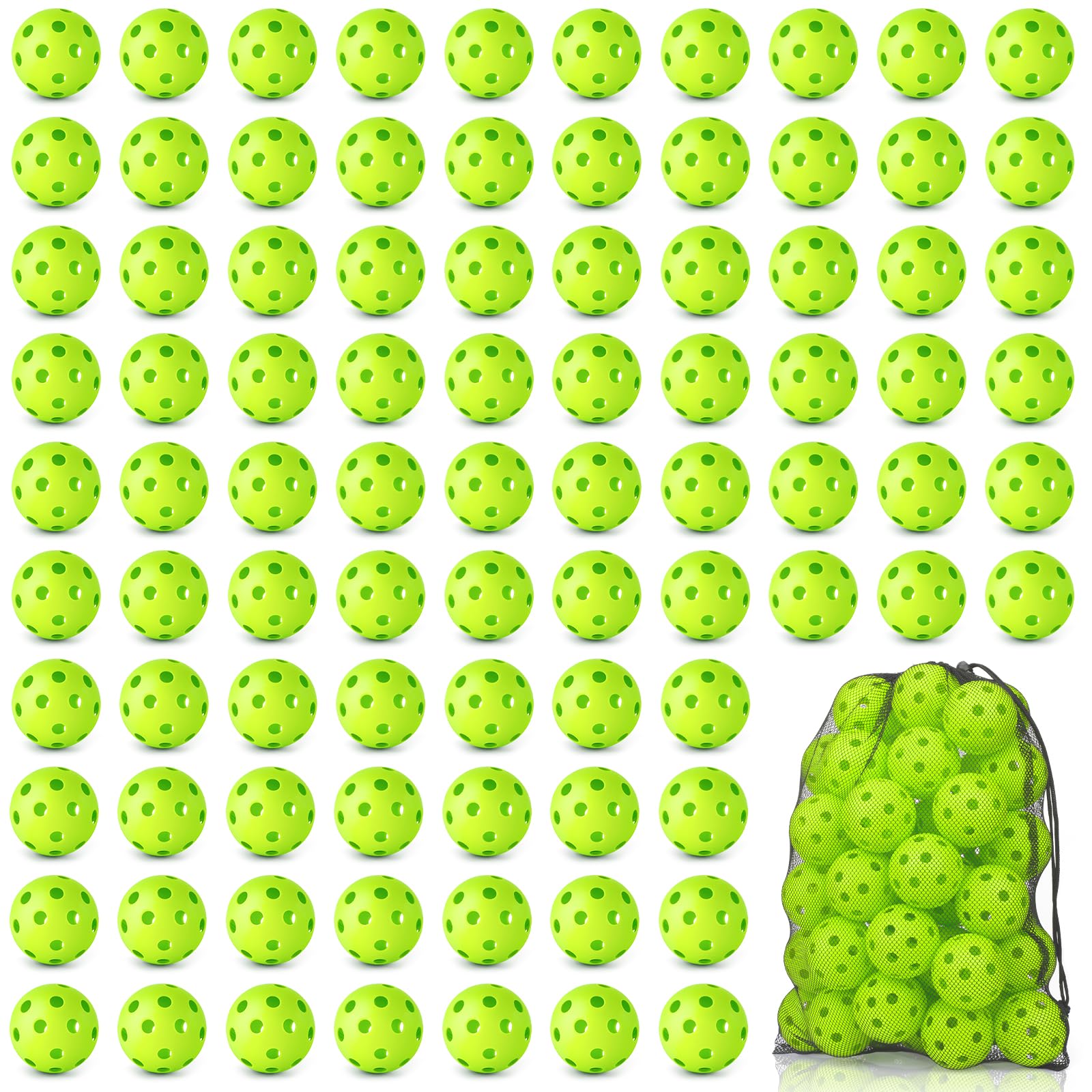 Coopay 12/50/100 Pack Plastic Baseballs Practice Training Balls Lightweight Holl