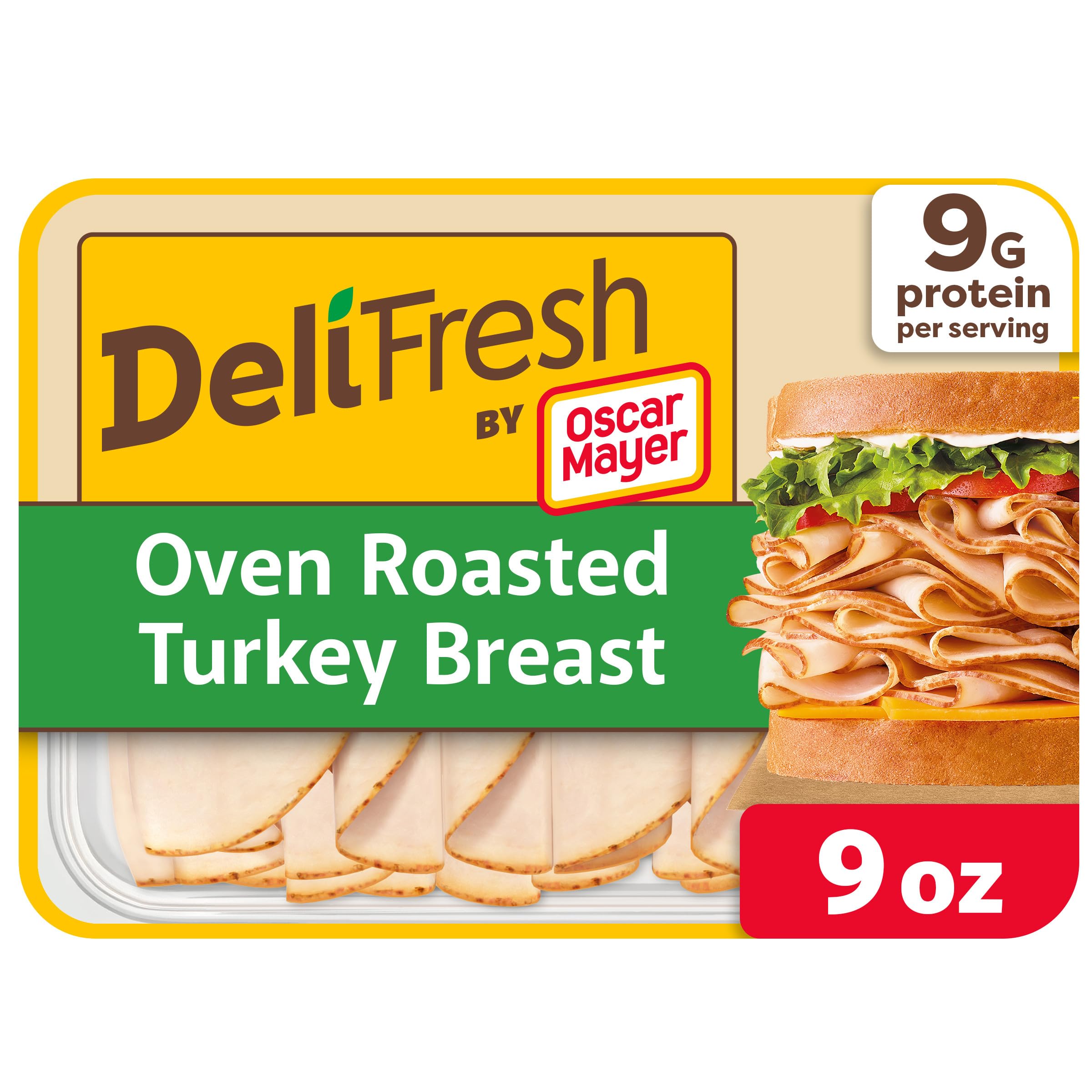 Oscar Mayer Deli Fresh, Oven Roasted Turkey Breast, 9 oz Pack | 9g Protein, 100%