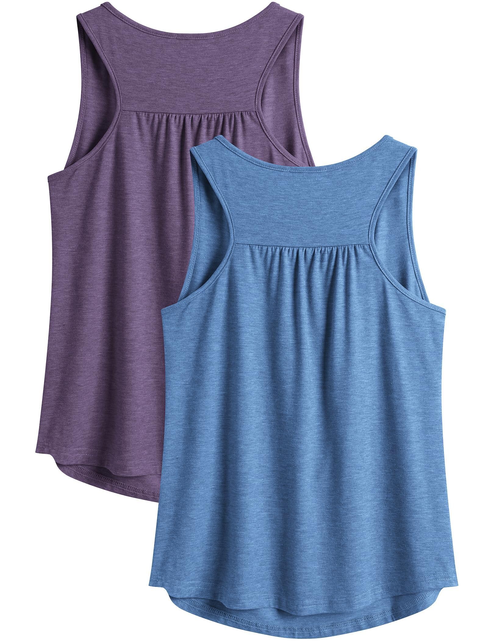 PINSPARK Women's Workout Tank Tops Racerback Loose Fit Yoga Top Sleeveless Gym S