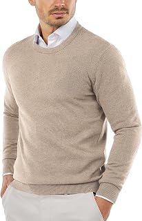 COOFANDY Men's Crew Neck Sweaters Lightweight Knitted Pullover for Casual or Elegant Clothing