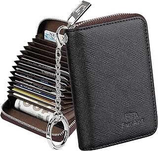 FurArt Zipper Wallet Women RFID Credit Card Holder keychain Wallet