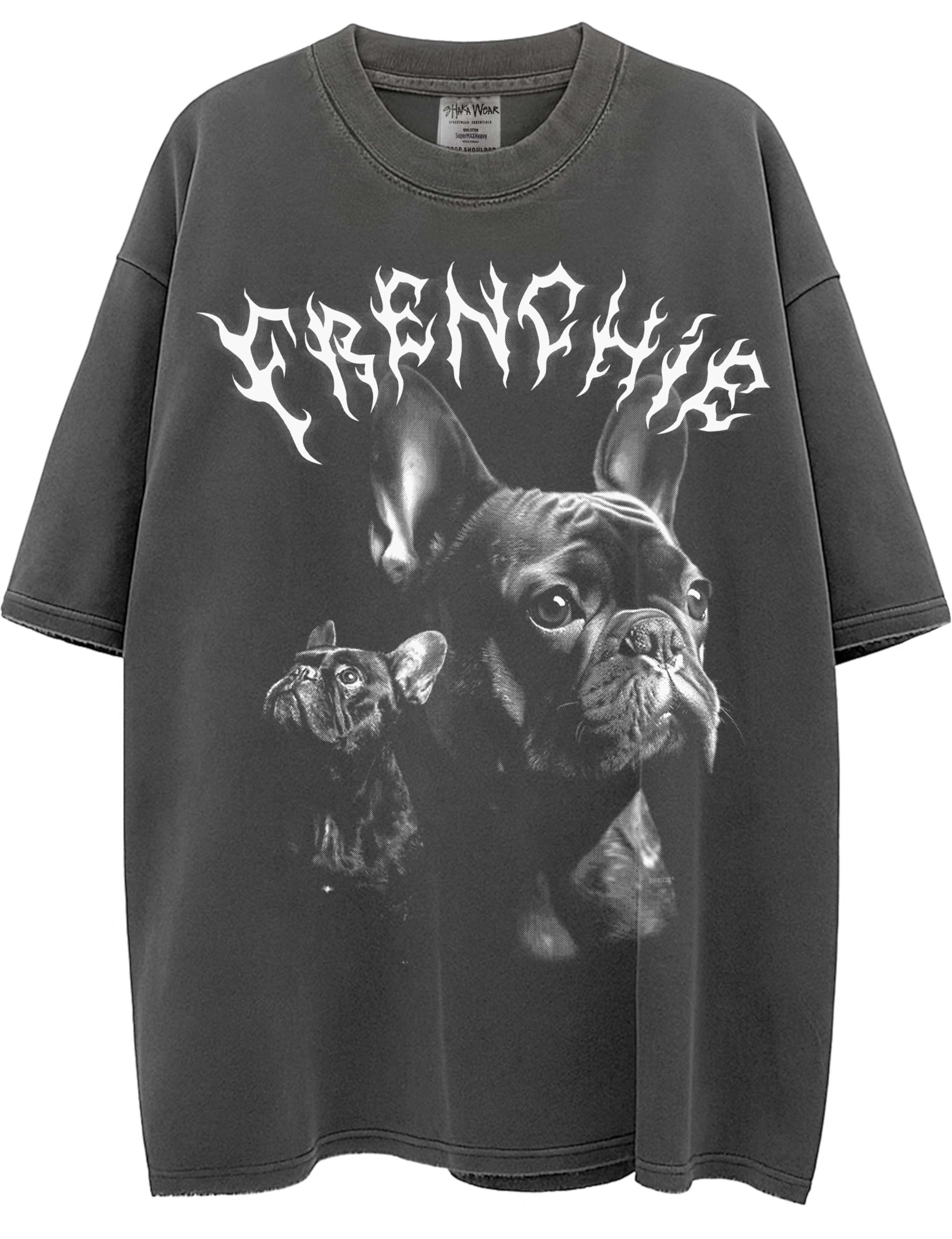 Heavy Metal Dogs – Heavyweight, Washed & Oversized Shaka-Wear Drop Shoulder Tshi