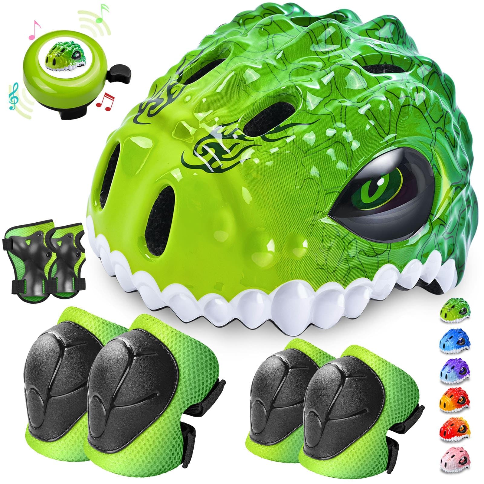 Safuty1st Toddler/Kids Bike Helmet Set for Boys Girls 3D Adjustable Kids Helmet 