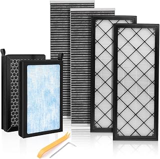 6-Pack HEPA Cabin Air Filter Kit Fits for Tesla Model Y 2020-2026 | Model Y 2025-2026 Refresh Juniper Launch, Activated Carbon Cabin Intake Filter Replace#165837500A 165837600A Car Accessories