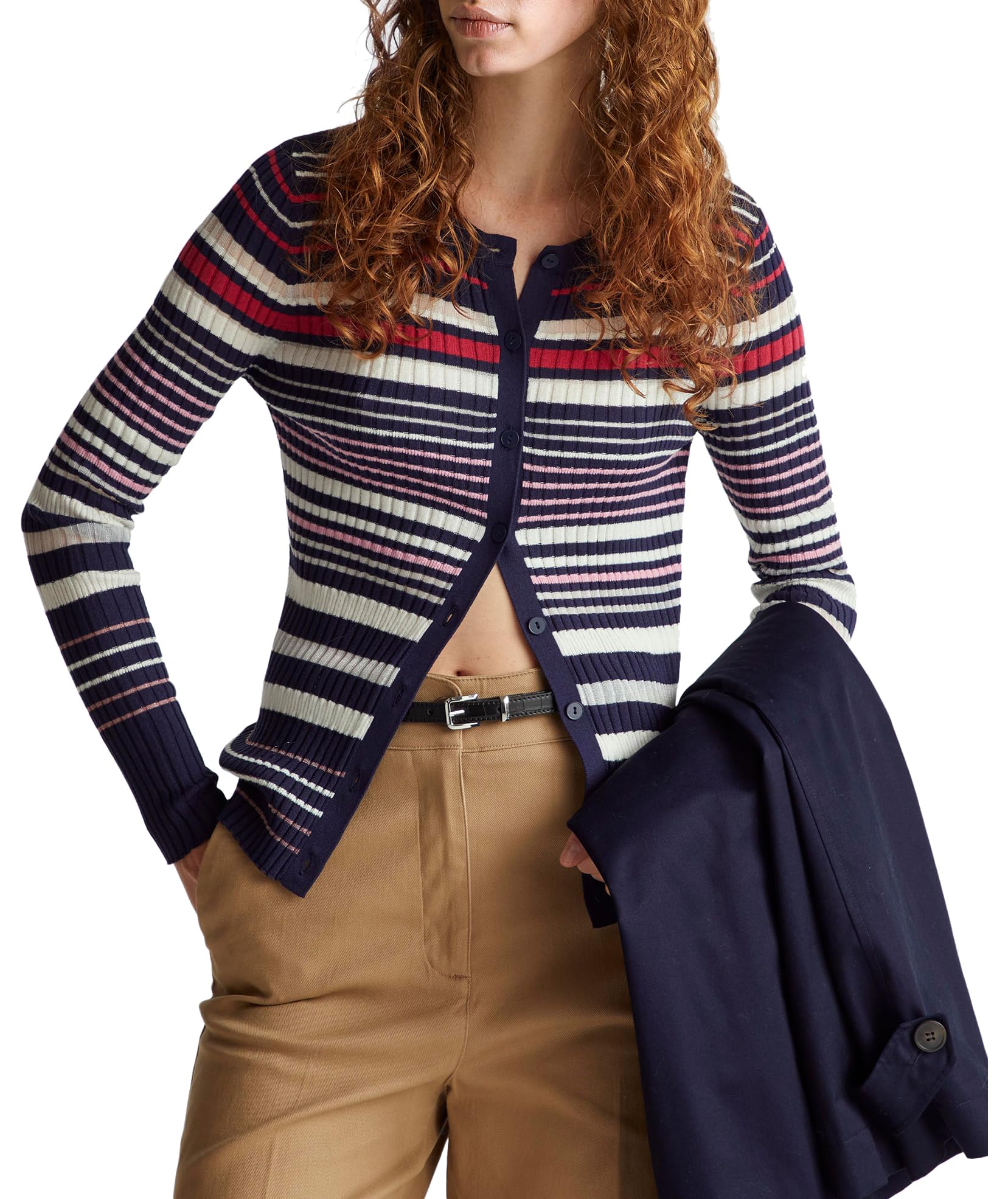 United Colors of Benetton Women's Korean Jersey M/L 1e3re502d Cardigan Sweater