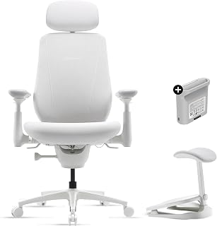 Libernovo Maxis Electric Big and Tall Ergonomic Office Chair, Glacier 52cm