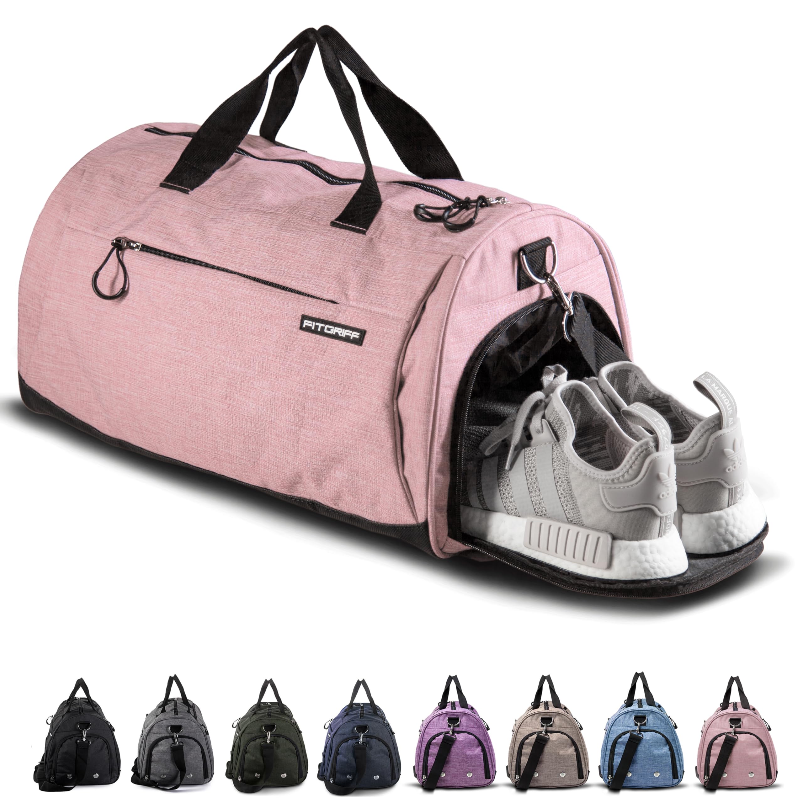Fitgriff® Sports Bag V1 Women and Men – Gym Bag with Shoe Compartment and Moistu