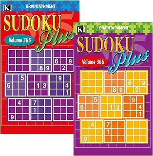 BAZIC Products Sudoku Puzzle Book, Digest Size, 2 Titles | 5.26 x 8.23 in; number-logic grids and a full answer key in the back
