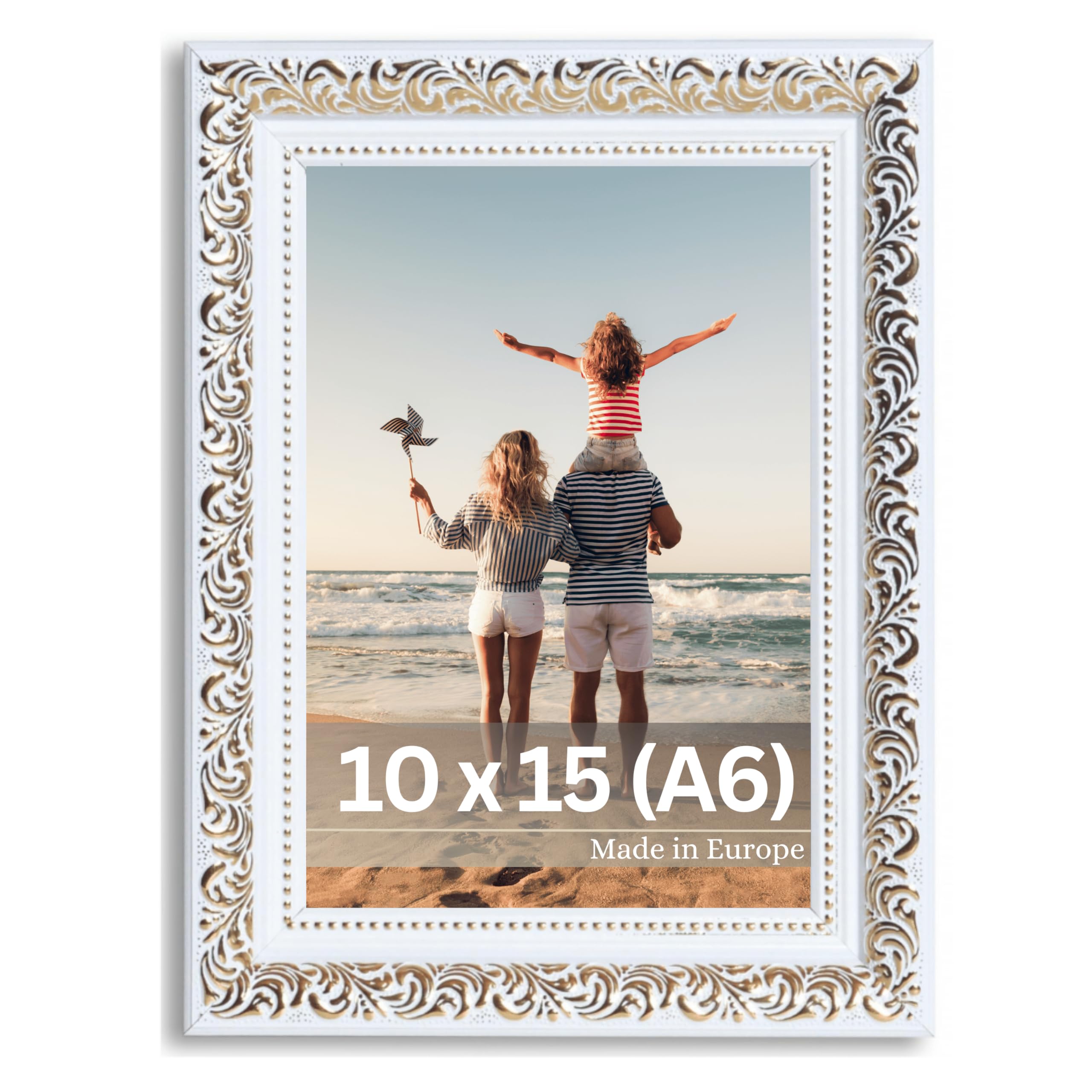 Victor photo frame "Rubens" white gold 10x15cm (A6)