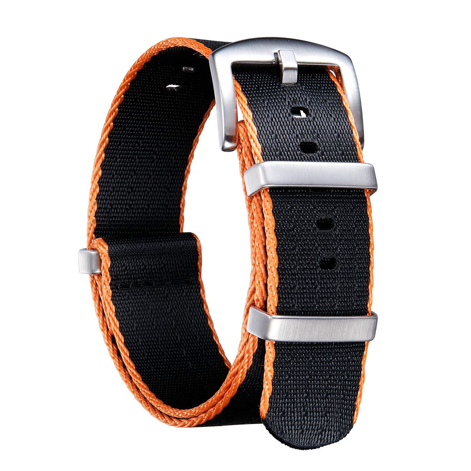 BINLUN Nylon Watch Straps Thick Multicolor High Quality Watch Strap with Black/S