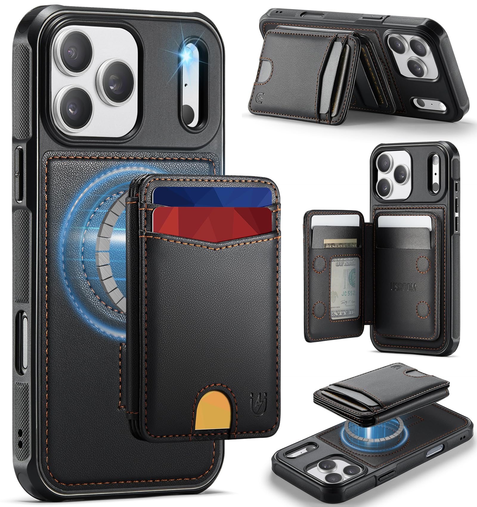 Usroom for iPhone 18 Pro Max/17 Pro Max Wallet Case Compatible with Magsafe | Ma