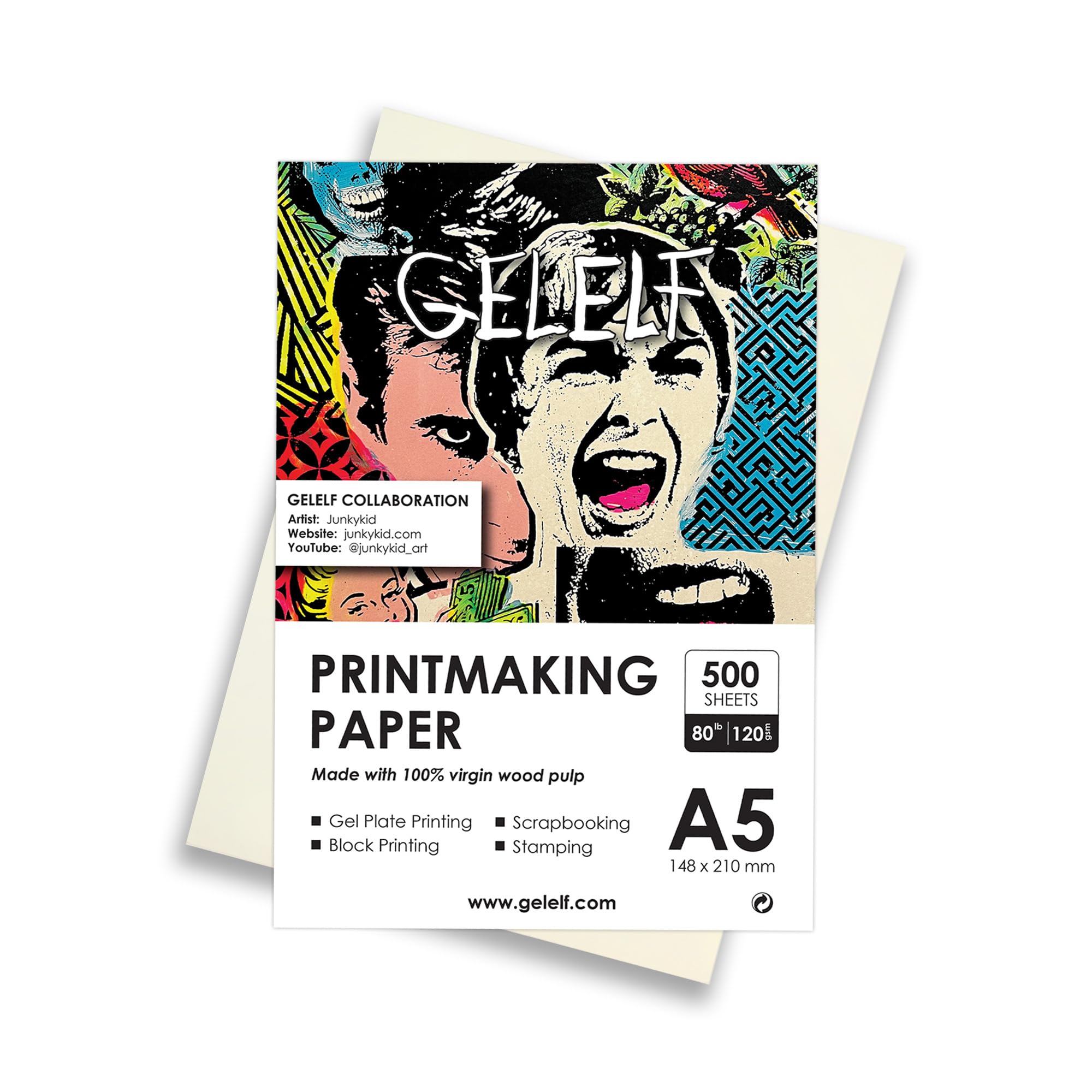 GELELF Printmaking Paper for Practice (80lb / 120gsm), International A5 (148 x 2