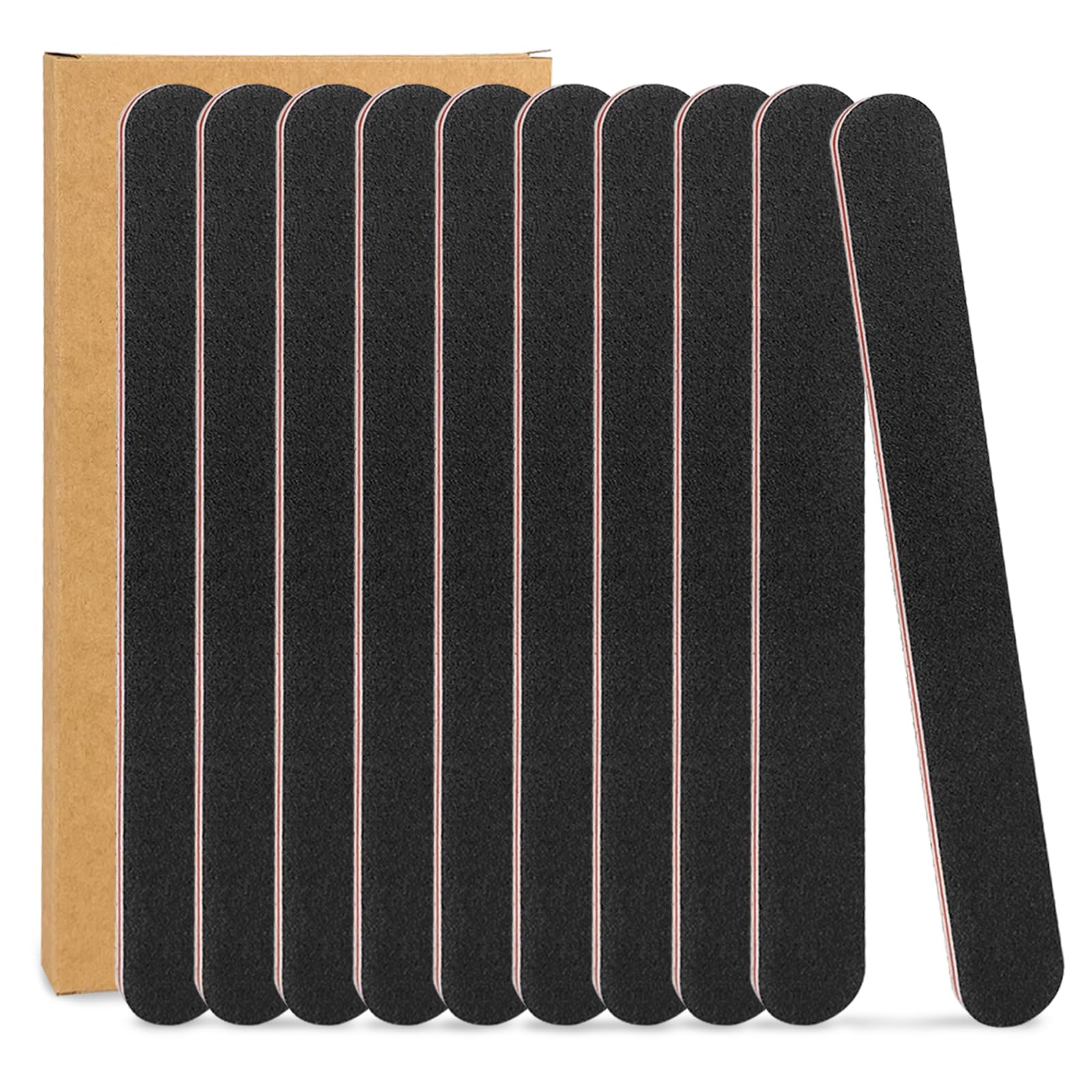 HeeYaa 10 Pack Nail Files, Professional Double Sided 100/180 Grit Emery Board fo