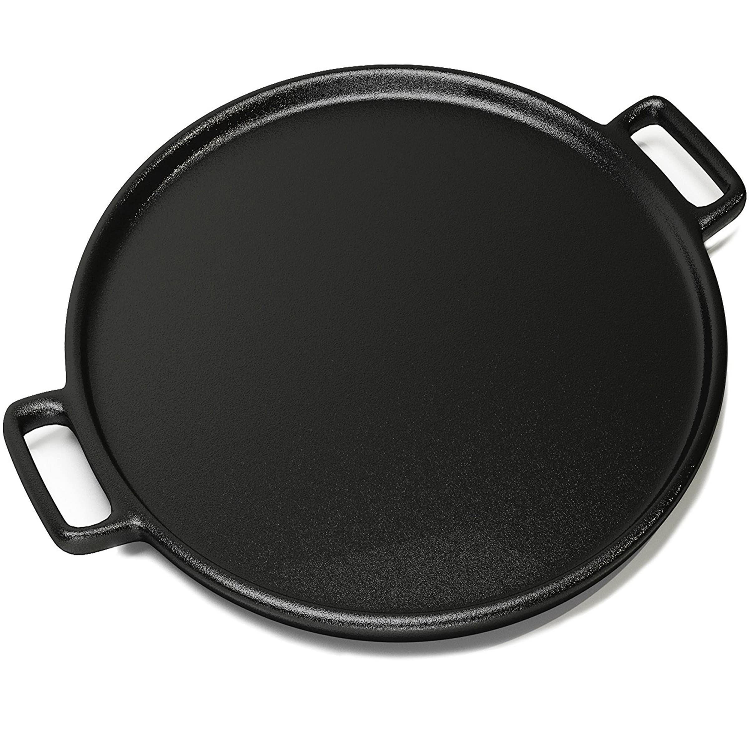 Home-Complete Cast Iron Pizza Pan, Even-Heating Cast Iron Cookware, 14” | Round 