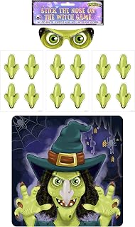 Henbrandt Halloween Party Game - Stick The Nose On The Witch