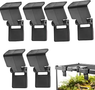 6 pcs Reptile Terrarium Escape-Proof Lock,Reptile Tank Lid Clips,Rainforest Terrarium Lock,Wide Compatibility Cylinder Lock for Turtle Tank,terrarium lid clamps for Turtle Tank,Amphibious & Rainforest