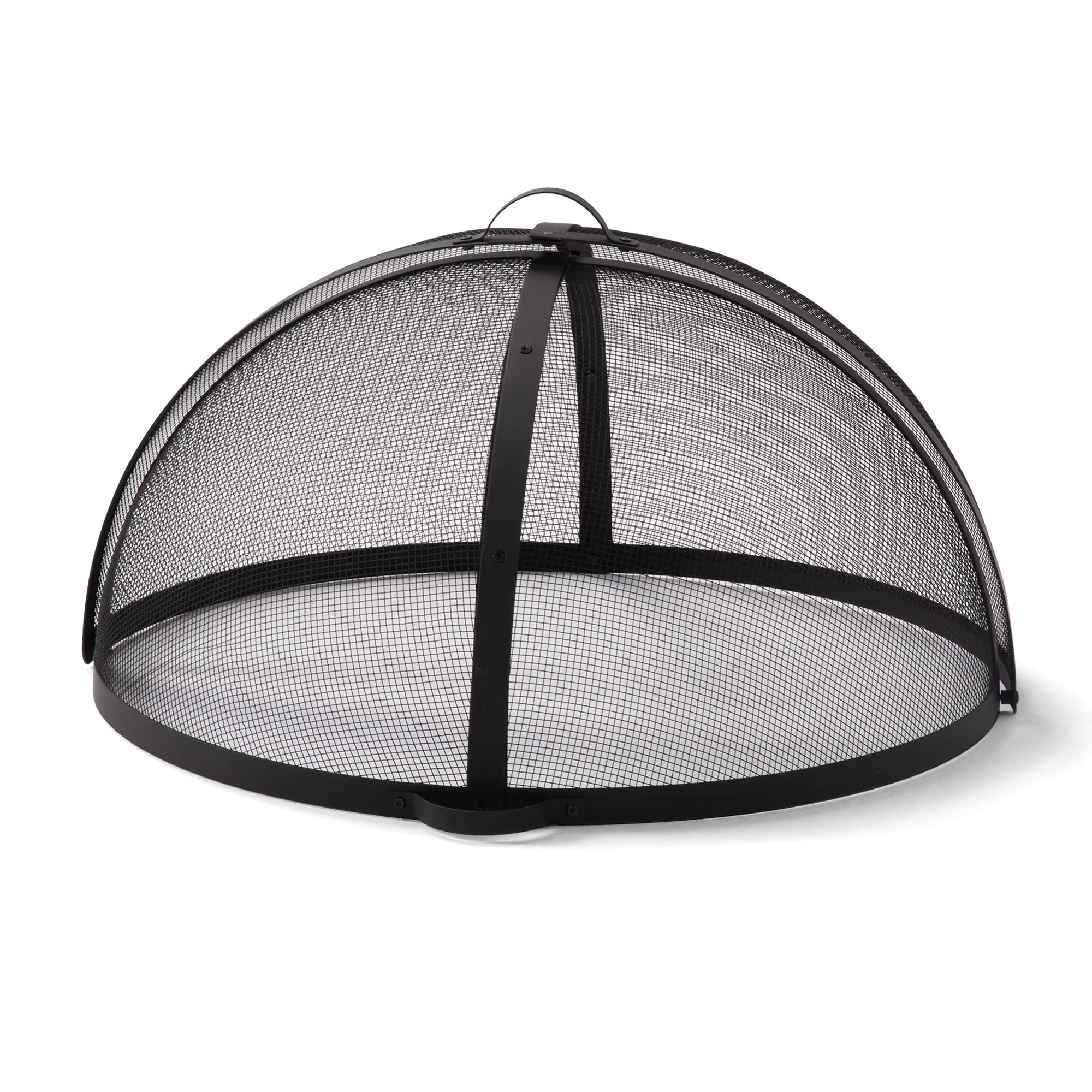 SUNCREAT Outdoor Fire Pit Spark Screen Cover Accessory, Patio Round Easy-Opening