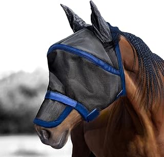 Harrison Howard Maskology Supreme Horse Fly mask Black/Blue