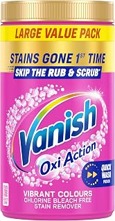 Vanish Gold Oxi Action Stain Remover Powder, 1.5kg | Safe on colours & whites, Works on tough stains, No pre-treat needed, Quick wash proven, Gentle on fabrics, Just one scoop