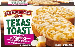 Pepperidge Farm Texas Toast Frozen 5 Cheese Bread, 6 Slices, 9.5 oz. Box