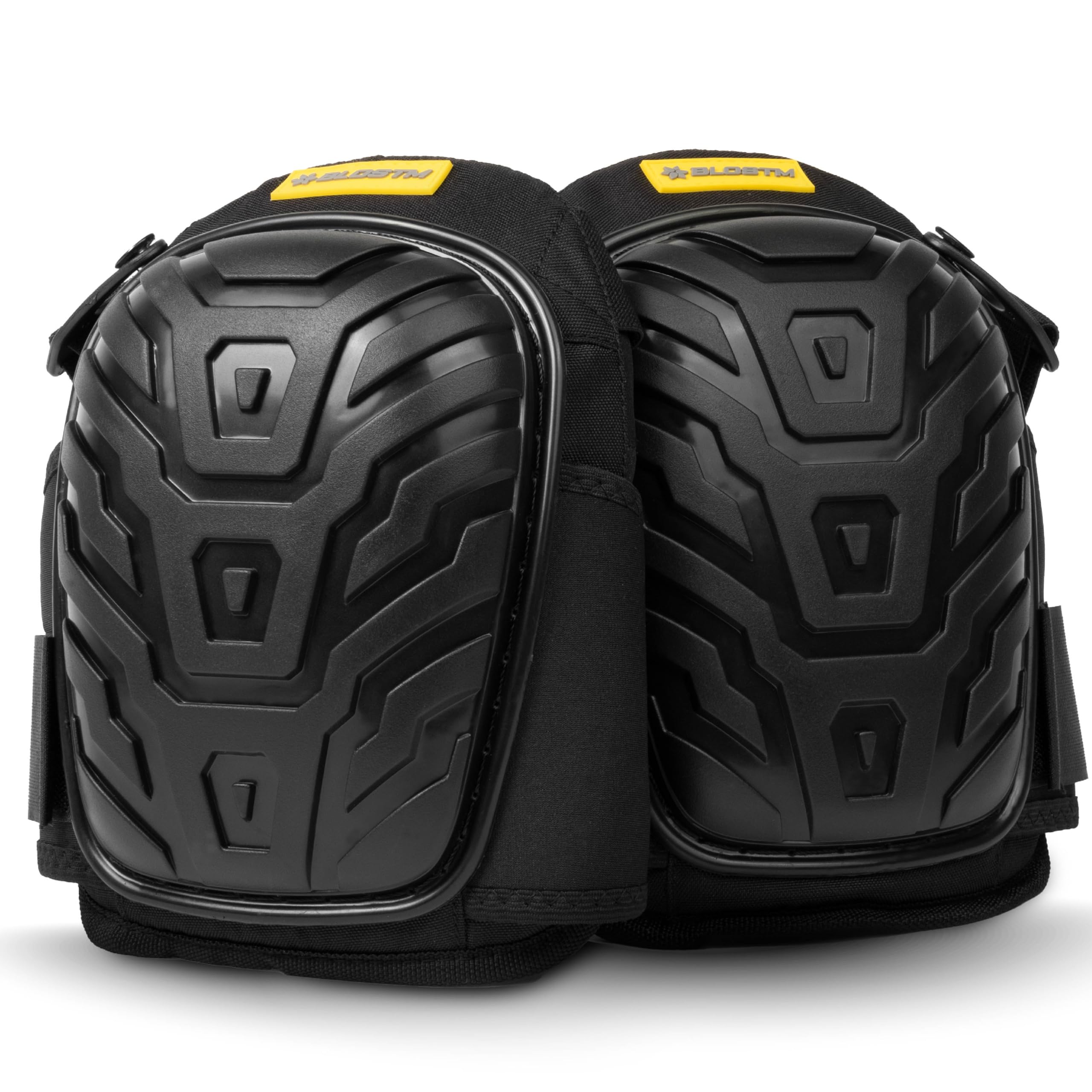 BLOSTM Work Knee Pads - Heavy Duty Foam Padding Gel Cushion & Adjustable Strap W
