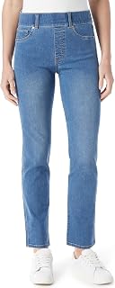 Gloria Vanderbilt - Shape Effect Pull On High Rise Straight Leg Jean Standard, Women's Jeans