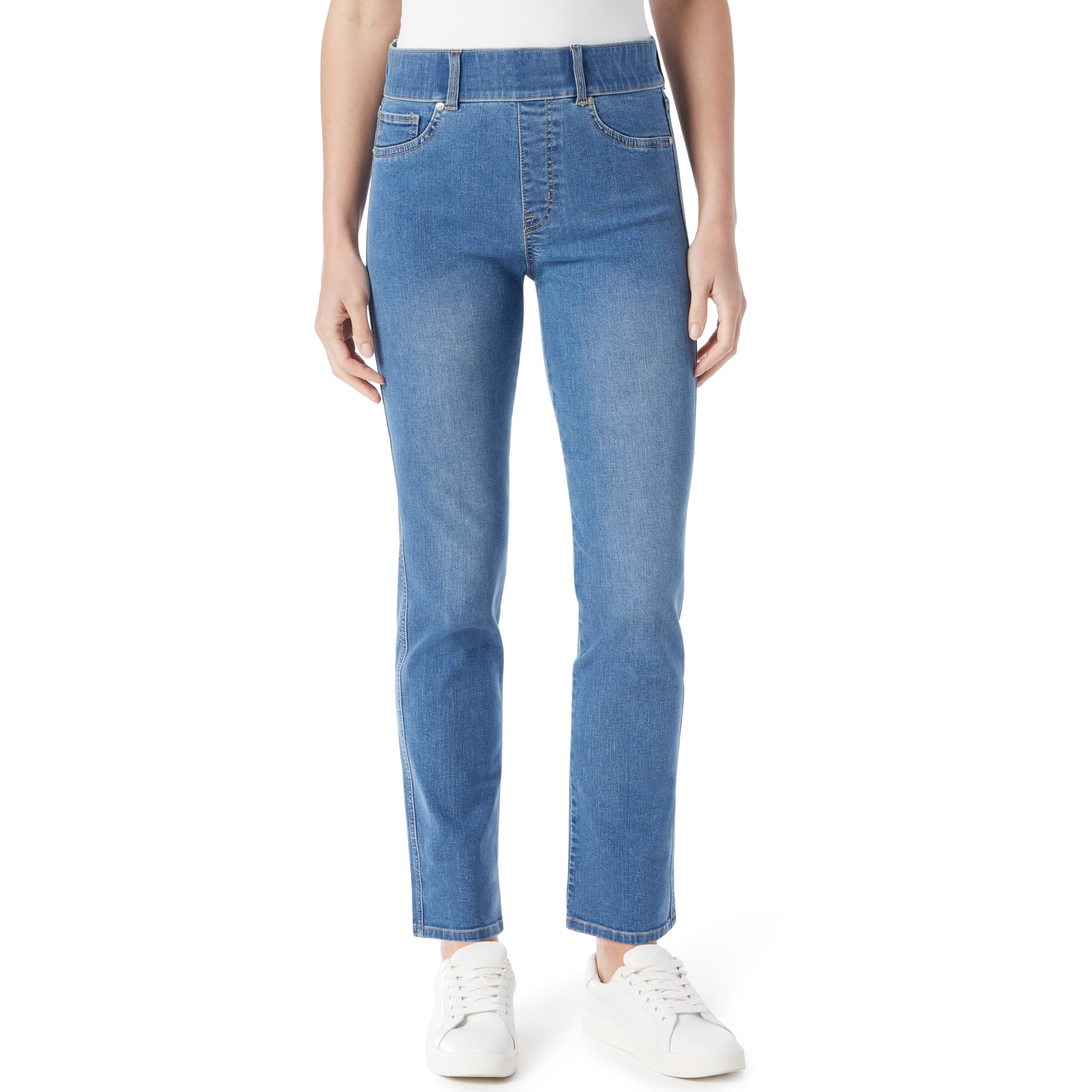 Gloria Vanderbilt - Shape Effect Pull On High Rise Straight Leg Jean Standard, W