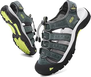 Men's Sports Sandals Summer Outdoor Leather Breathable Beach Outdoor Sports Sandals Hiking Shoes Fisherman Casual EU 38-46