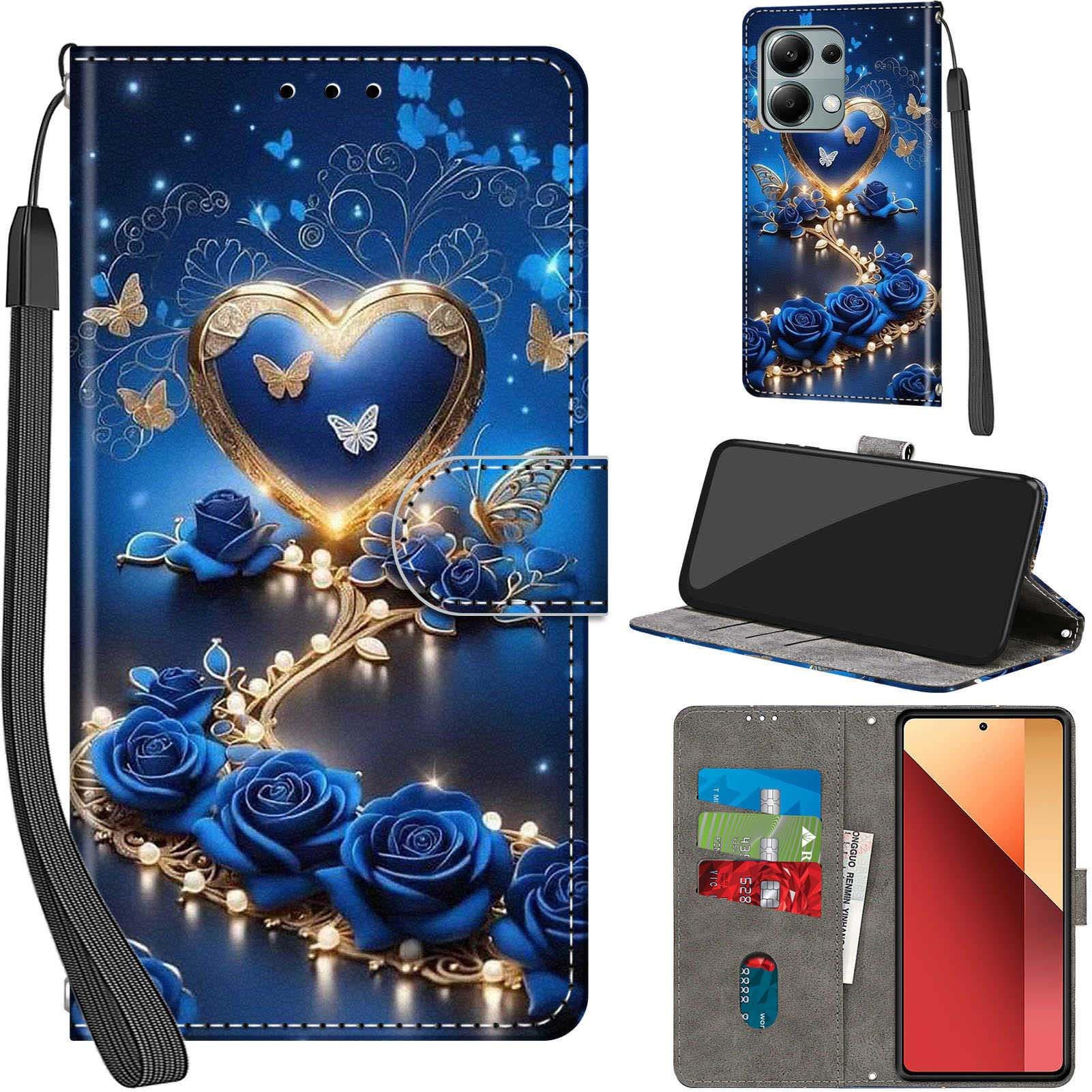 Cover for Xiaomi Redmi Note 13 Pro 4G PU Leather Case [Kickstand] [Magnetic Clos