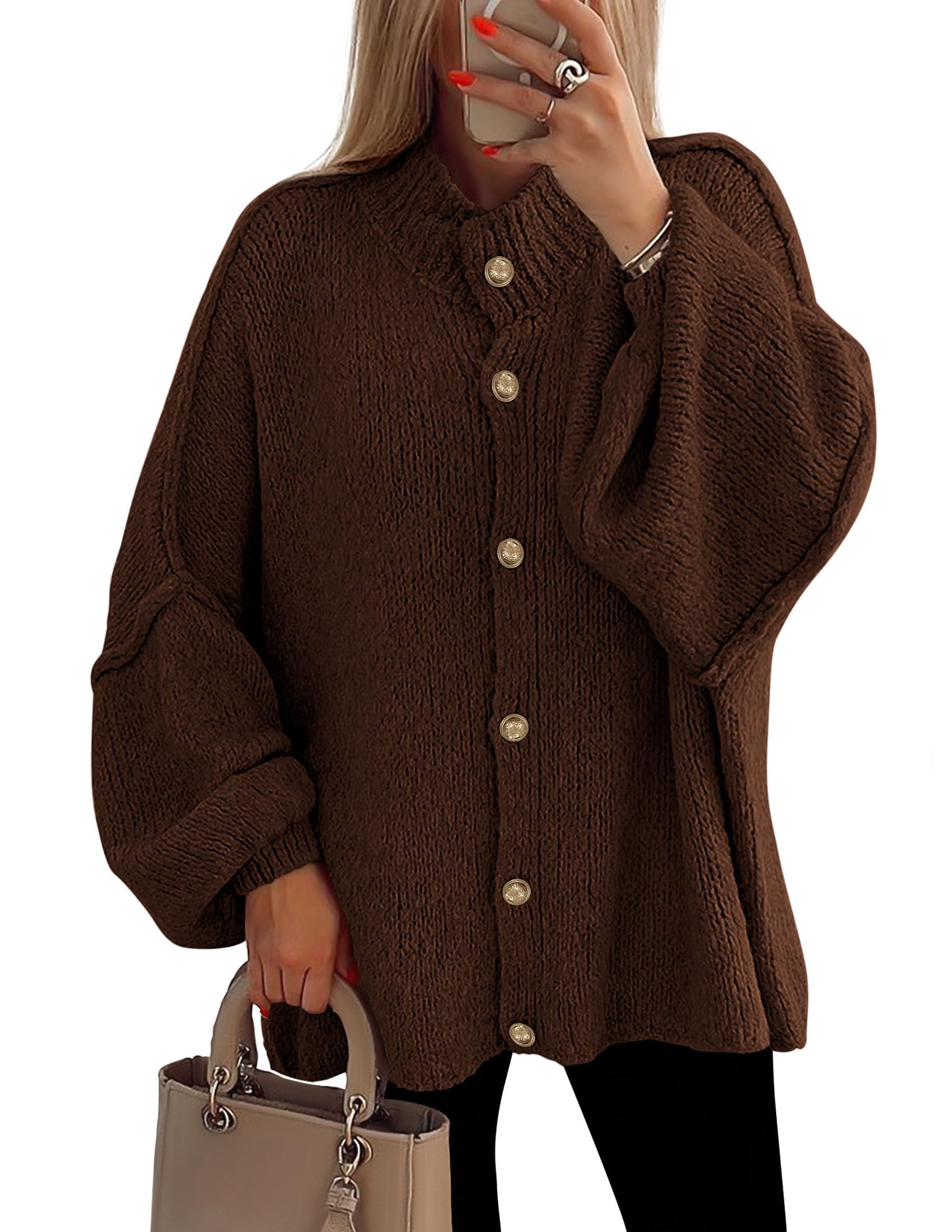 PRETTYGARDEN Women's Oversized Chunky Cardigan Sweaters