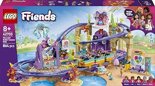 LEGO Friends Mermaid Roller Coaster Ride 42703 | Toys for 8+ Year Old Girls, Interactive Set with 3 Cars, 5 Mini Dolls & Accessories, Birthday Gift, 864 Pieces
