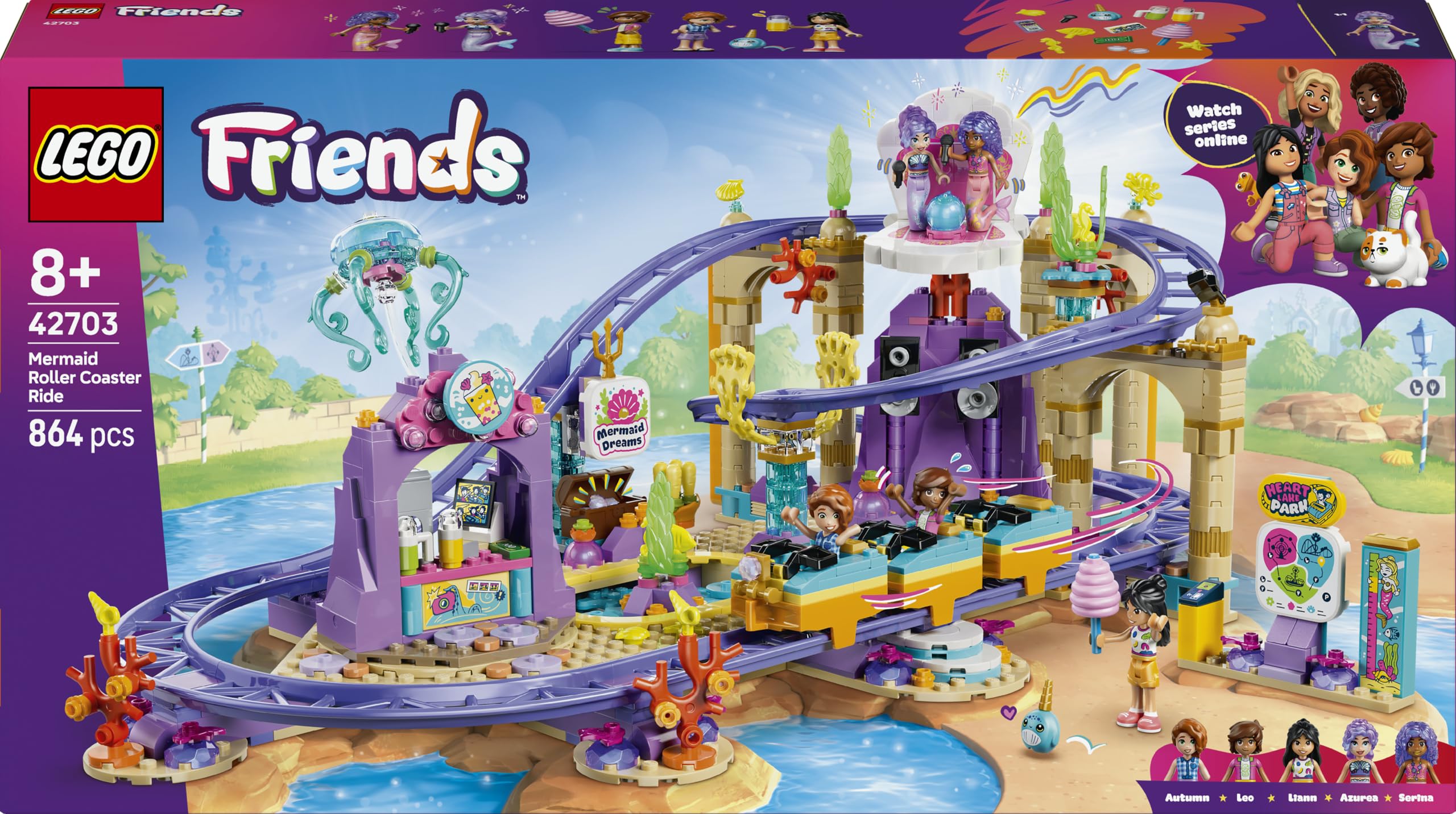 LEGO Friends Mermaid Roller Coaster Ride 42703 | Toys for 8+ Year Old Girls, Int