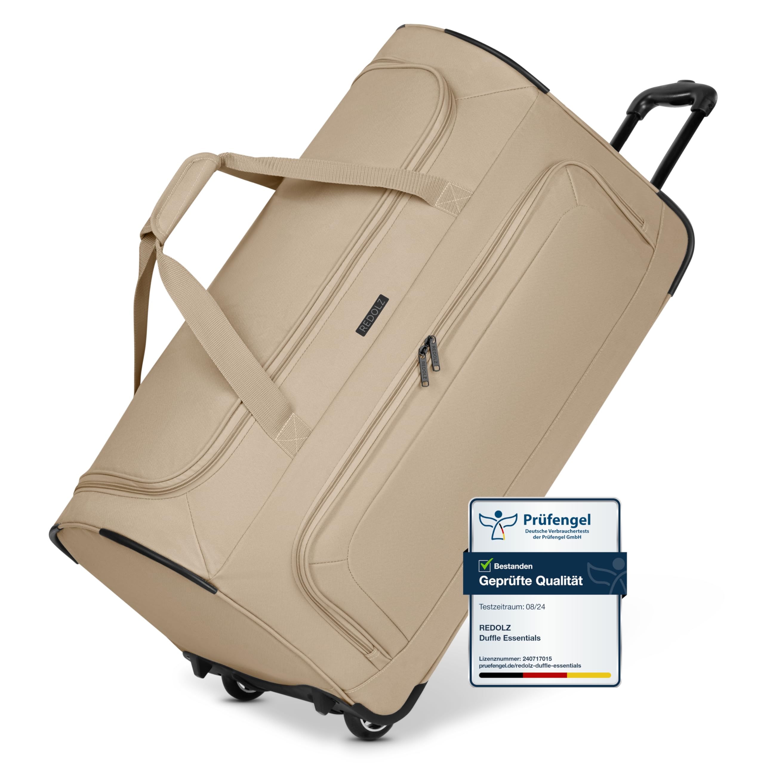 REDOLZ Duffle Essentials Wheeled Duffle L Beige