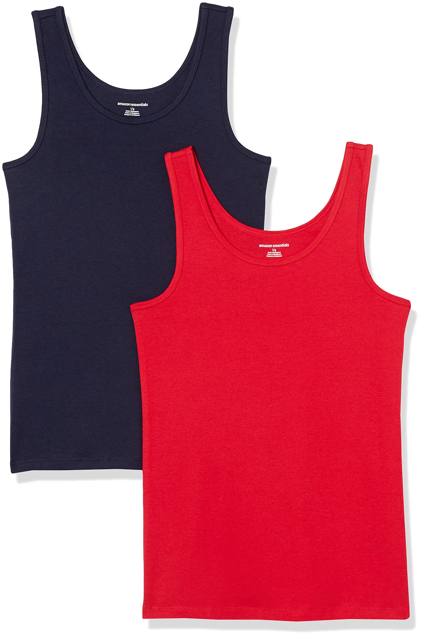 Amazon Essentials Women’s Tank Top, Slim Fit, Pack of 2