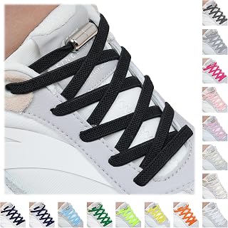 Handshop No Tie Shoe laces, Elastic Shoelaces with Laces Lock for Sneakers | 2pairs,15 Colors, Elastic No Tie Design with Secure Locks, Quick Slip-On Fit for Kids and Adults, Suitable for Sneakers