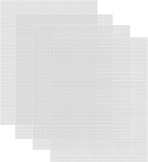 Caydo Plastic Canvas Sheets, 4 Pieces 7 Count 10.5 X 13.5 Inch Plastic Mesh | Plastic Canvas, Eye Mesh for Embroidery, Acrylic Yarn Crafting, Knit Crochet Projects and Make Dividers