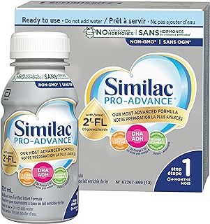 Similac Pro-Advance with 2′-FL, Step 1, Baby Formula, Easy To Digest, 0 - 12 Months, Ready to Feed, 16 x 235 mL