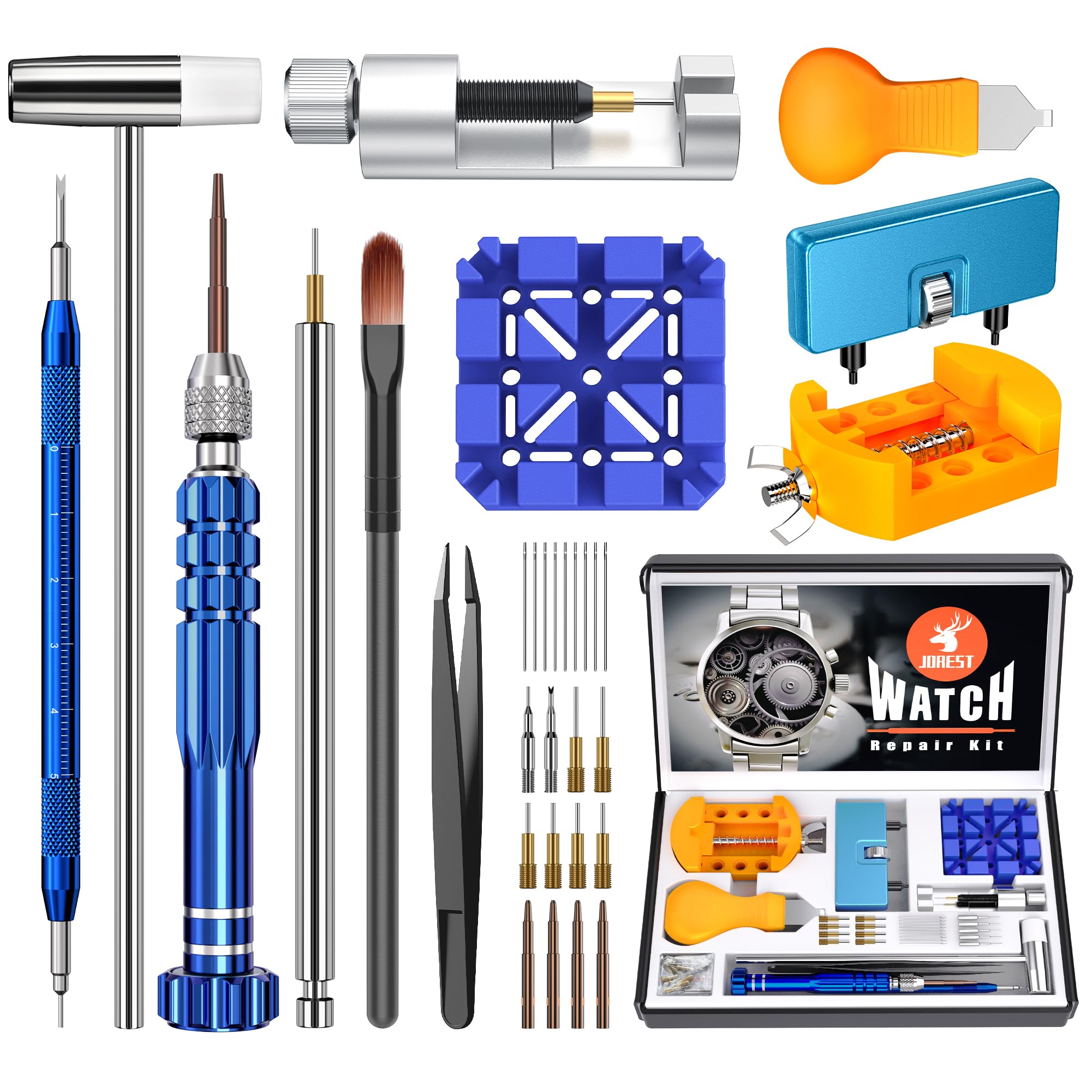 JOREST Watch Repair Kit for Battery Replacement & Link Removal, Resizing &Opener