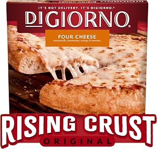 DiGiorno Frozen Pizza, Rising Crust Four Cheese Pizza, Family Dinner 24.6oz | Rising crust; four cheese; easy family dinner; 24.6 oz