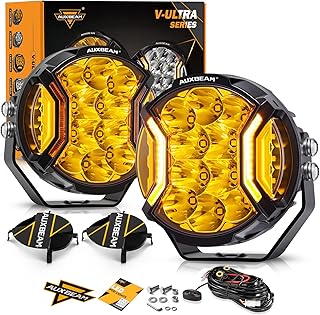 Auxbeam V-Ultra Series 5-Inch Side Shooter LED Light Pods Round - Amber