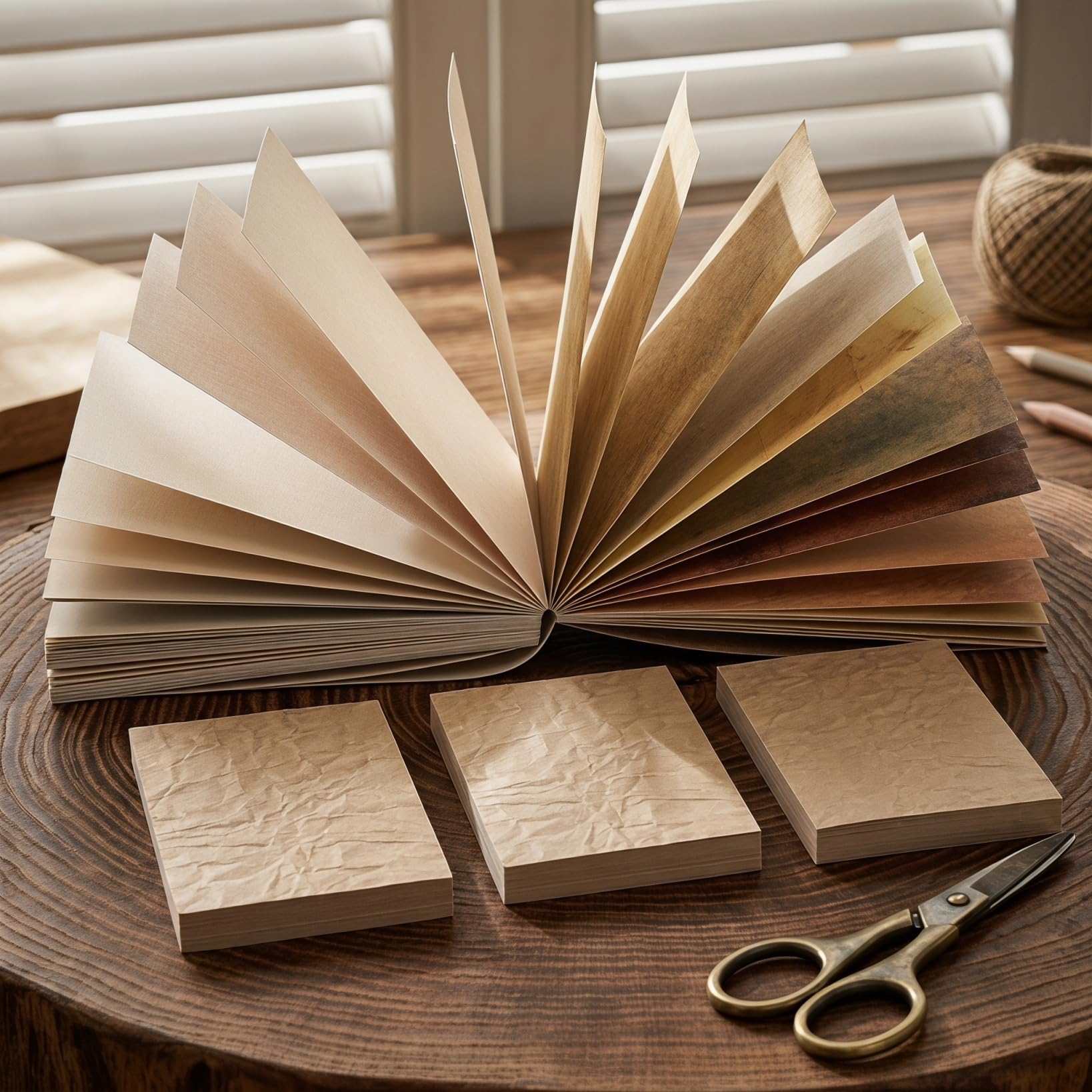 4 Sets Vintage Decorative Paper DIY Scrapbooking Paper Backdrop Paper for Craft 