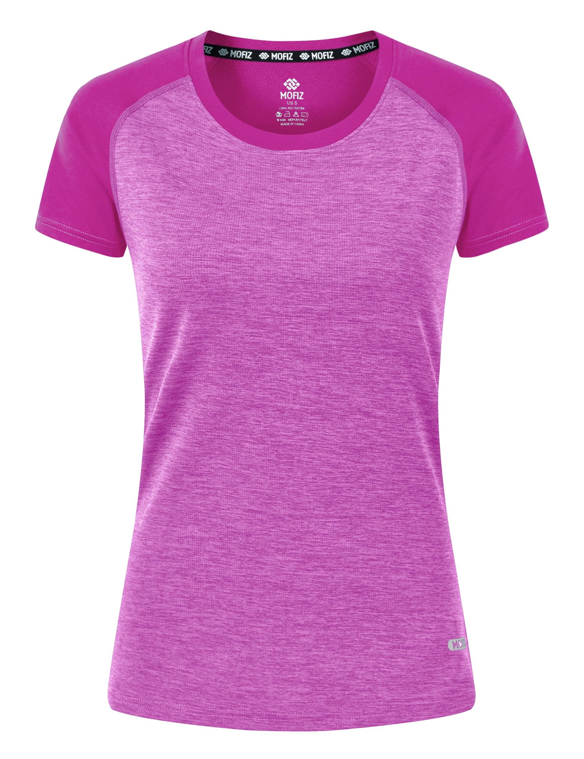MoFiz Women's Short Sleeve UPF 50+ Sun Protection Sports T-Shirt Quick Dry Runni