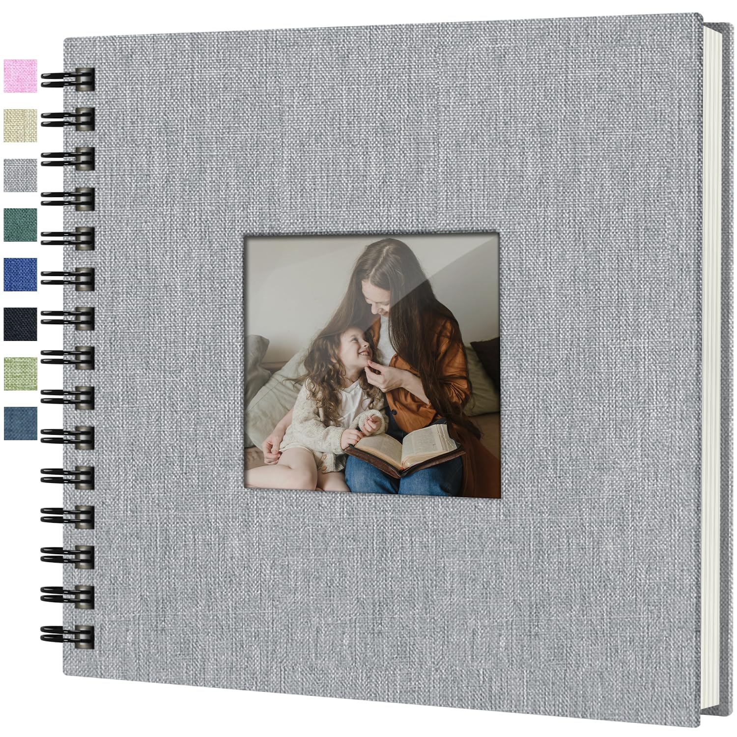 Popotop Scrapbook Photo Album, 8x8in 60Pages DIY Hardcover Kraft Blank Memory Bo